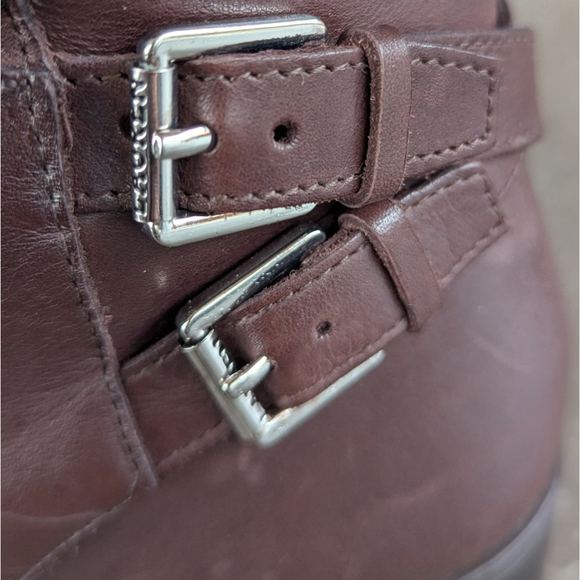 Ralph Lauren Women's Leather Marba Riding Boot Dark Brown Burnished Sz 8.5 B - Picture 10 of 14